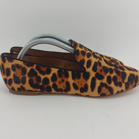 J.Crew Leopard calf hair smoking loafers Size 10 - Picture 2 of 8